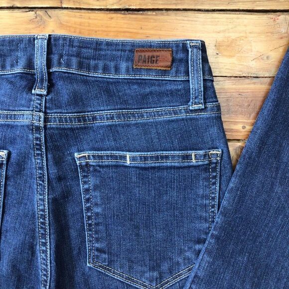 Paige jeans style Rory crop flare high rise skinny jeans raw hems high waisted - Picture 6 of 12